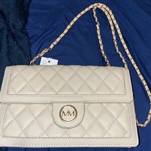 Marlyin Monroe Beige Quilted Crossbody Bag